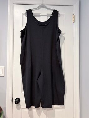AnyBody Black Sleeveless Midi Jumpsuit Dress